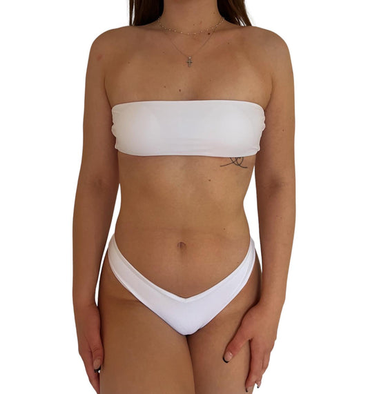 Bandeau Bikini Top In White