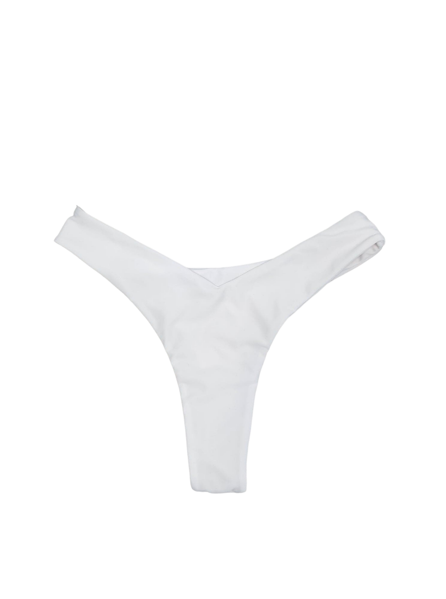 High Cut Bikini Bottom In White