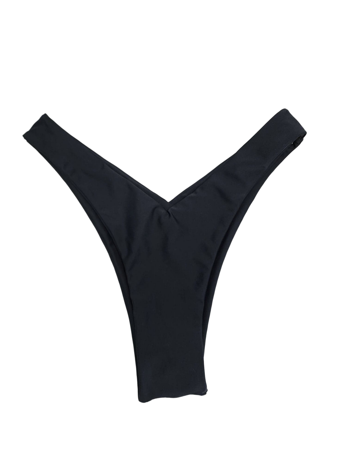 V Cut Bikini Bottom In Black