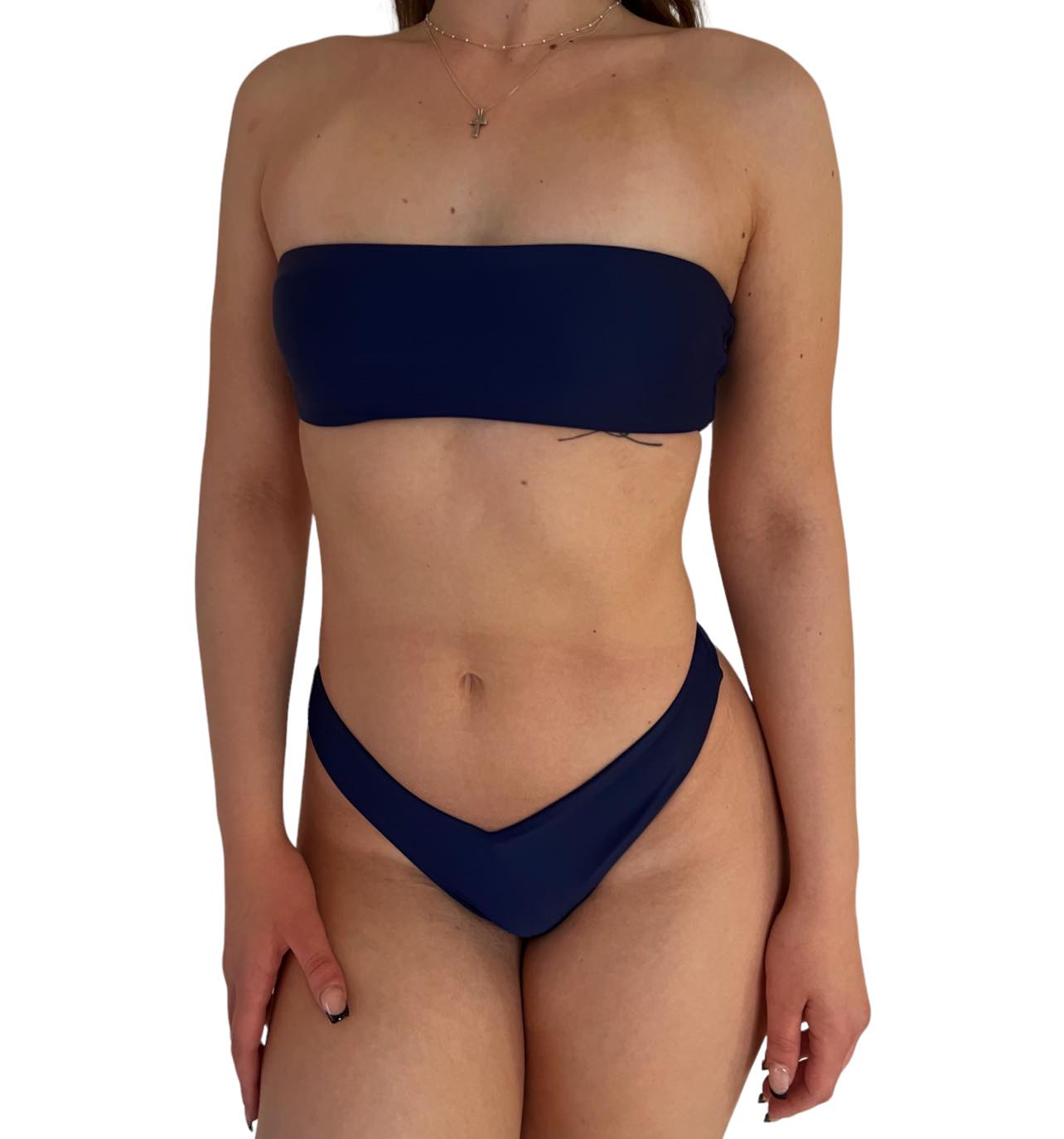 High Cut Bikini Bottom In Midnight Blue